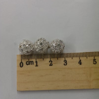 Шарики серебристые сеточка 10 мм с12